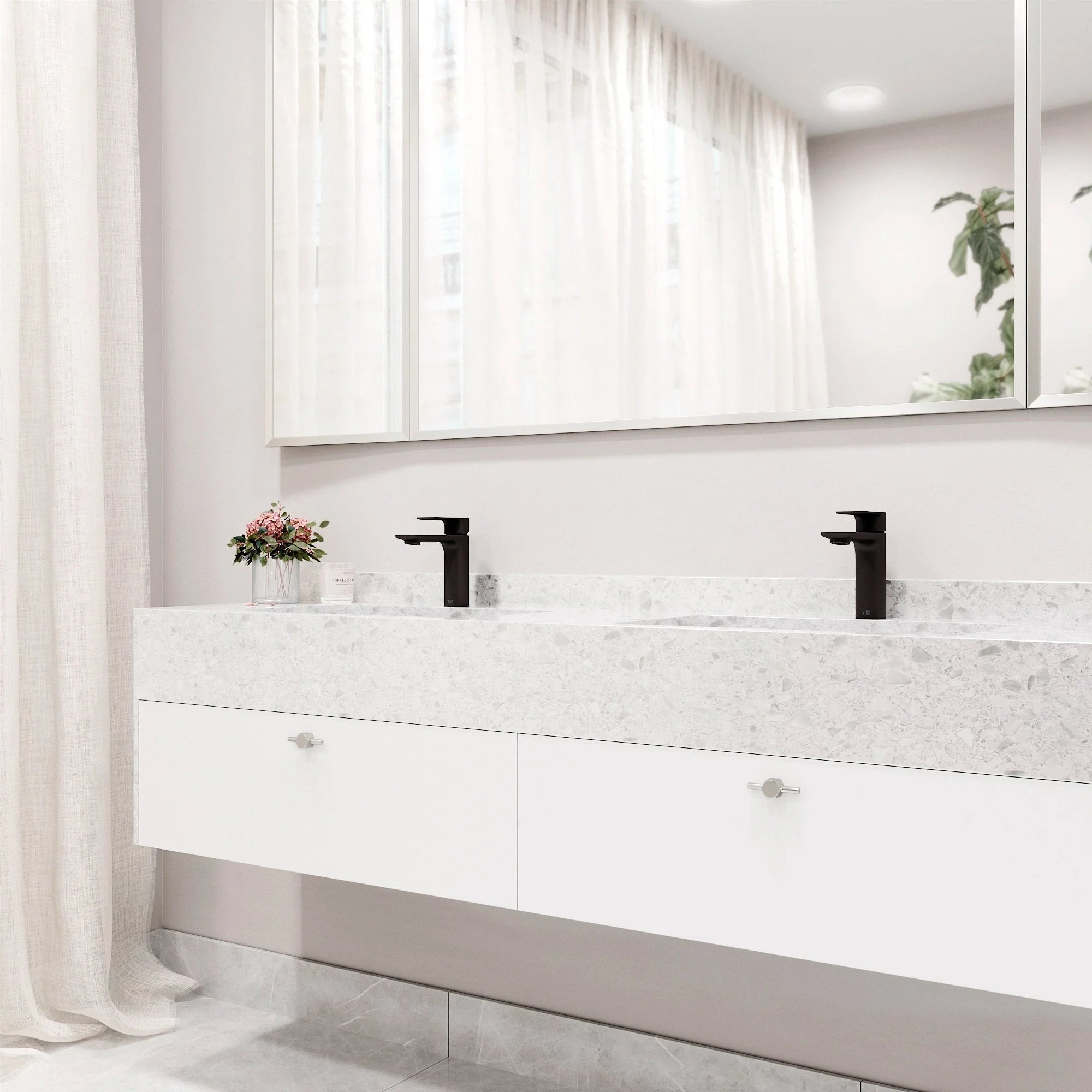 VIGO - Davidson Single Hole Single Lever Bathroom Faucet In Matte Black Model# VG01043MB