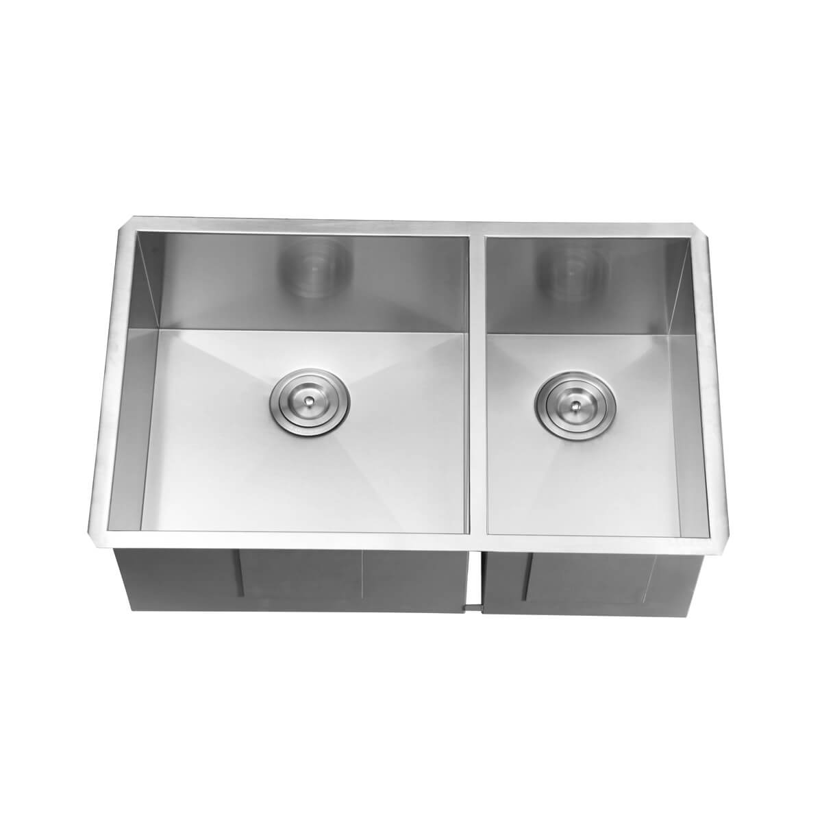 Nesta Ruvati 29-inch Undermount 60/40 Double Bowl Zero Radius 16 Gauge Stainless Steel Kitchen Sink – Model# RVH7200