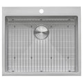 Forma Pro Model: RVU6015 Ruvati Topmount Laundry Utility Sink 25" x 22" x 12" Rounded Corners Deep 16 Gauge Stainless Steel – Model# RVU6015