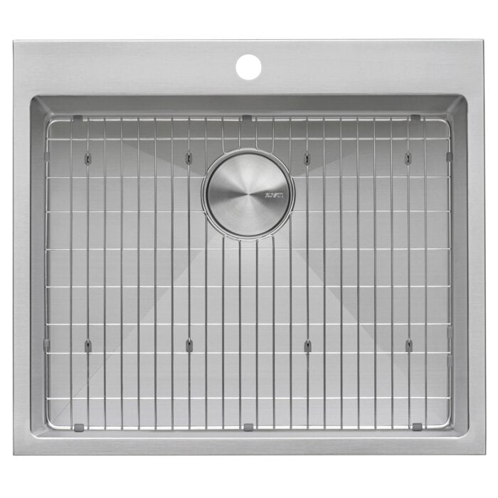 Forma Pro Model: RVU6015 Ruvati Topmount Laundry Utility Sink 25" x 22" x 12" Rounded Corners Deep 16 Gauge Stainless Steel – Model# RVU6015