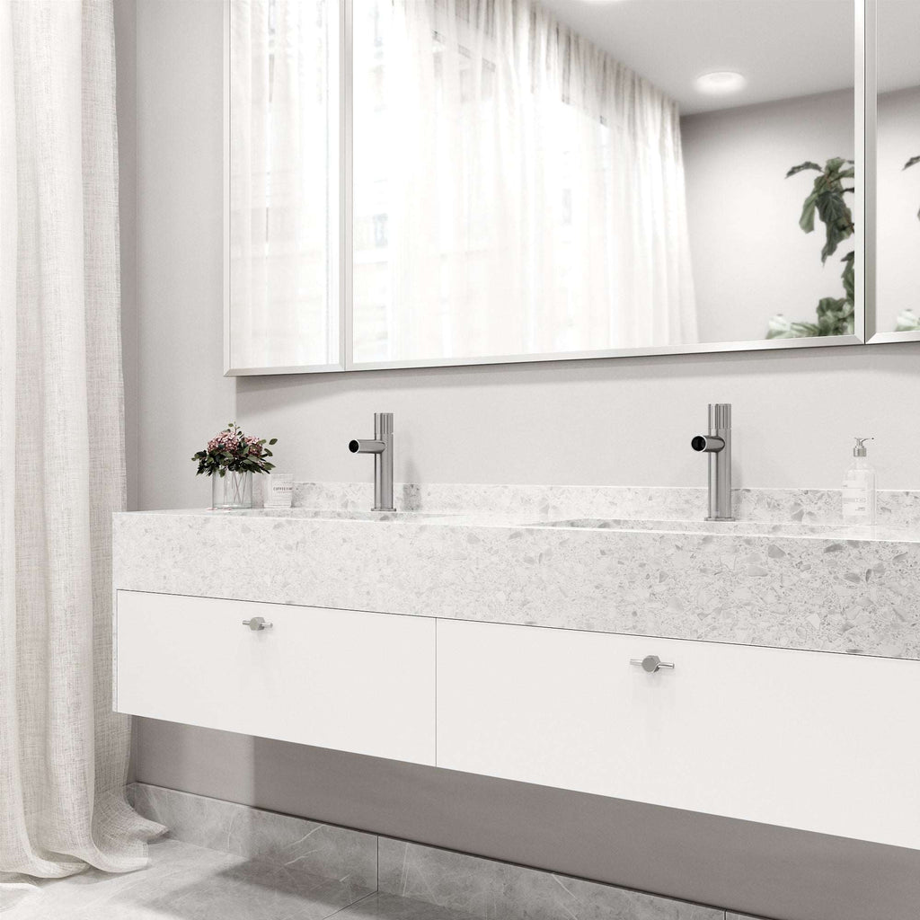 VIGO - Ashford Single Hole Bathroom Faucet In Brushed Nickel Model# VG01052BN