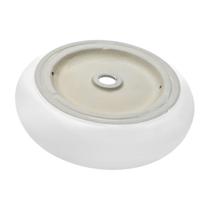 Vista Model: RVB0318 Ruvati 18 inch Round Bathroom Vessel Sink White Above Vanity Counter Circular Porcelain Ceramic – Model# RVB0318