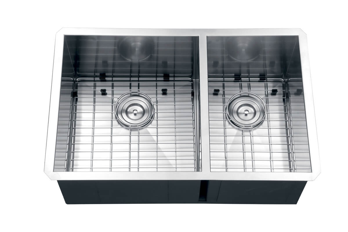 Nesta Model: RVH7515 Ruvati 32-inch Undermount 60/40 Double Bowl Zero Radius 16 Gauge Stainless Steel Kitchen Sink – RVH7515