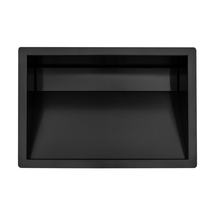 Ariaso Ruvati 20" x 14" Gunmetal Black Stainless Steel Undermount Ramp Bathroom Sink Stainless Steel – Model# RVH6140BL