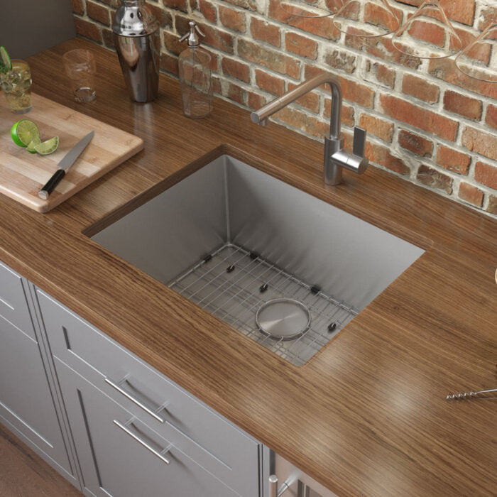 Gravena Ruvati 21-inch Undermount Stainless Steel Bar Prep Kitchen Sink 16 Gauge Rounded Corners Single Bowl – Model# RVH7121