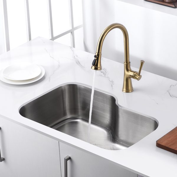 Oakland Large Size 18 Gauge 31″ Undermount Stainless Steel Single Bowl Kitchen Sink Model# KSU31219S