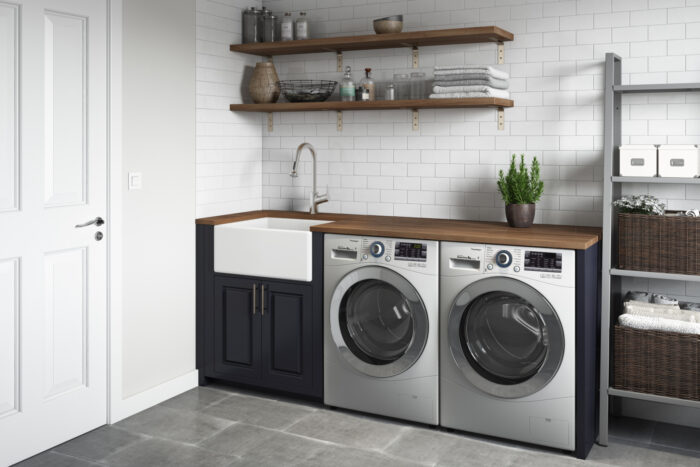 Fiamma Model: RVL2468WH Ruvati 23-inch Fireclay Farmhouse Kitchen Laundry Utility Sink Single Bowl – White – RVL2468WH