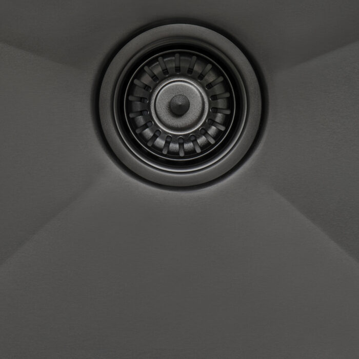 Terraza  Ruvati 25"Gunmetal Black Stainless Steel Drop-in Topmount Kitchen Sink Single Bowl – Model# RVH5007BL