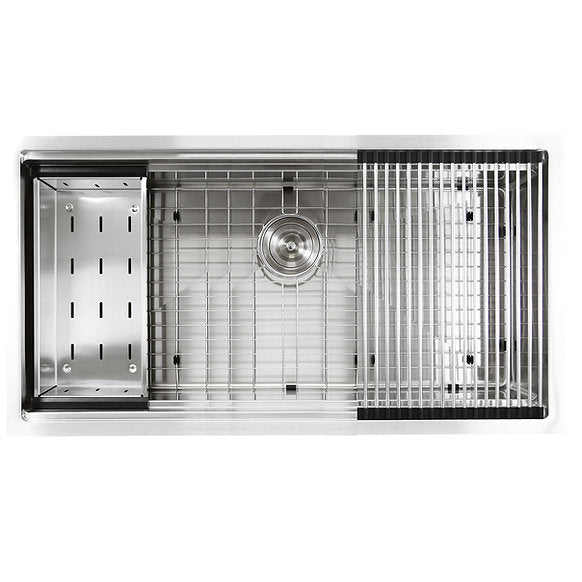 Nantucket Sinks - 36" Pro Series Workstation Kitchen Sink Model# SR-PS-3620-16