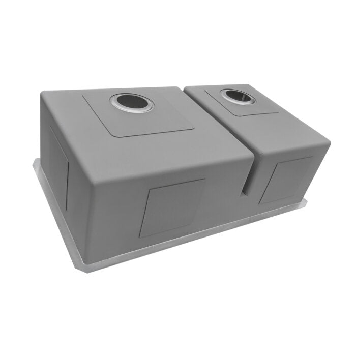 Urbana Ruvati 30-inch Low-Divide Undermount Rounded Corners 60/40 Double Bowl 16 Gauge Stainless Steel Kitchen Sink – Model# RVH7357