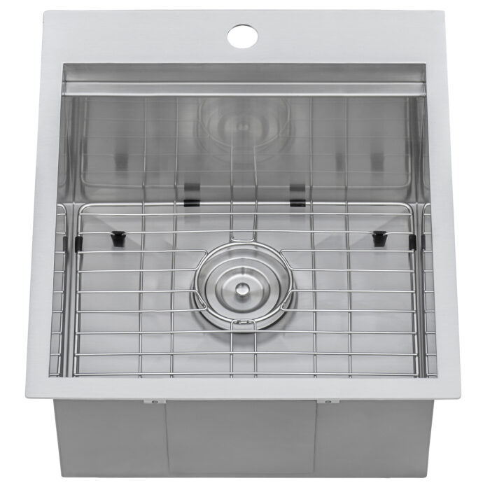Merino Ruvati 21" x 20" Outdoor Workstation Sink T-316 Marine Grade Top Mount Stainless Steel BBQ – Model# RVQ5221