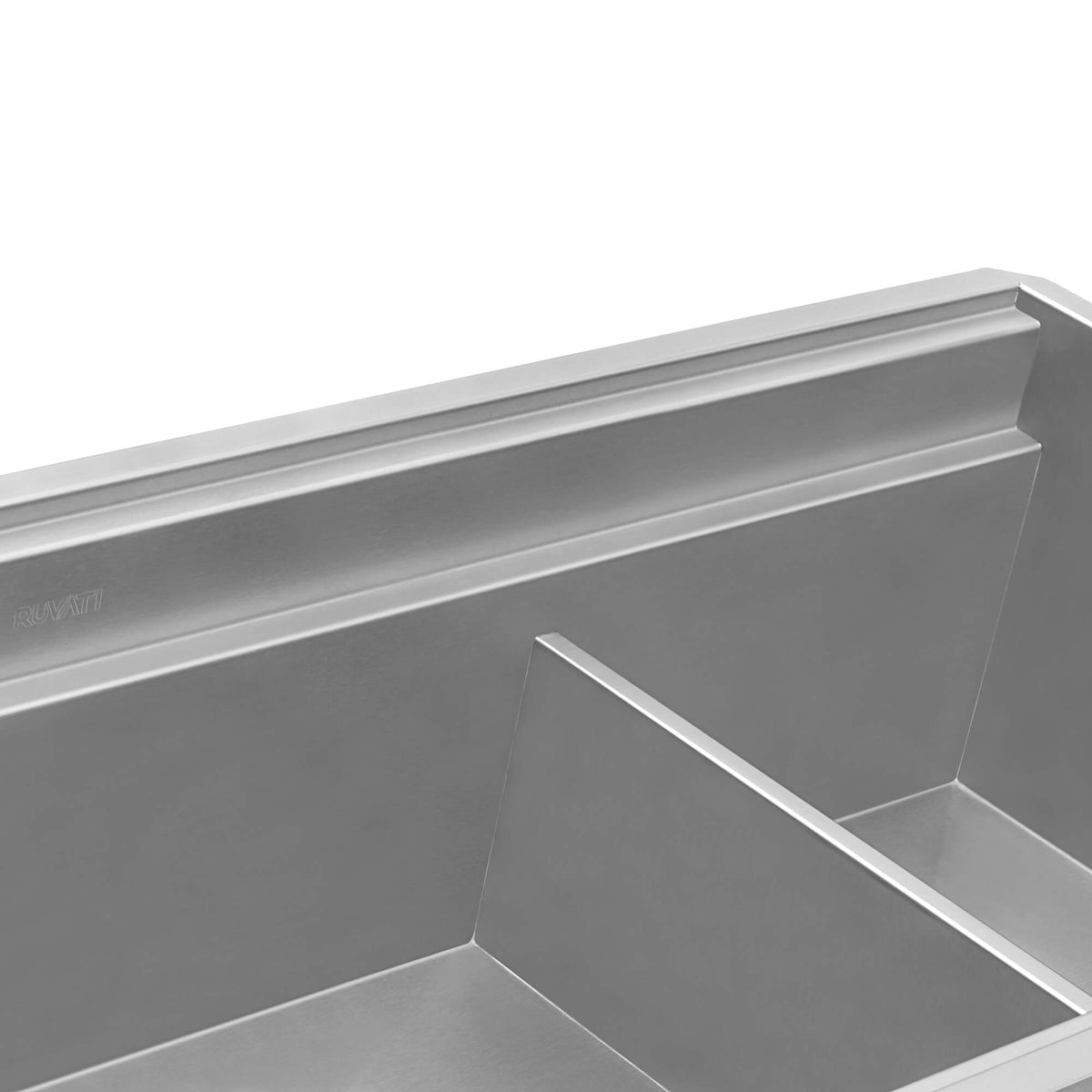 Dual Tier Model: RVH8253 Ruvati 45-inch Double Bowl Workstation Two-Tiered Ledge Kitchen Sink Undermount 16 Gauge Stainless Steel – RVH8253