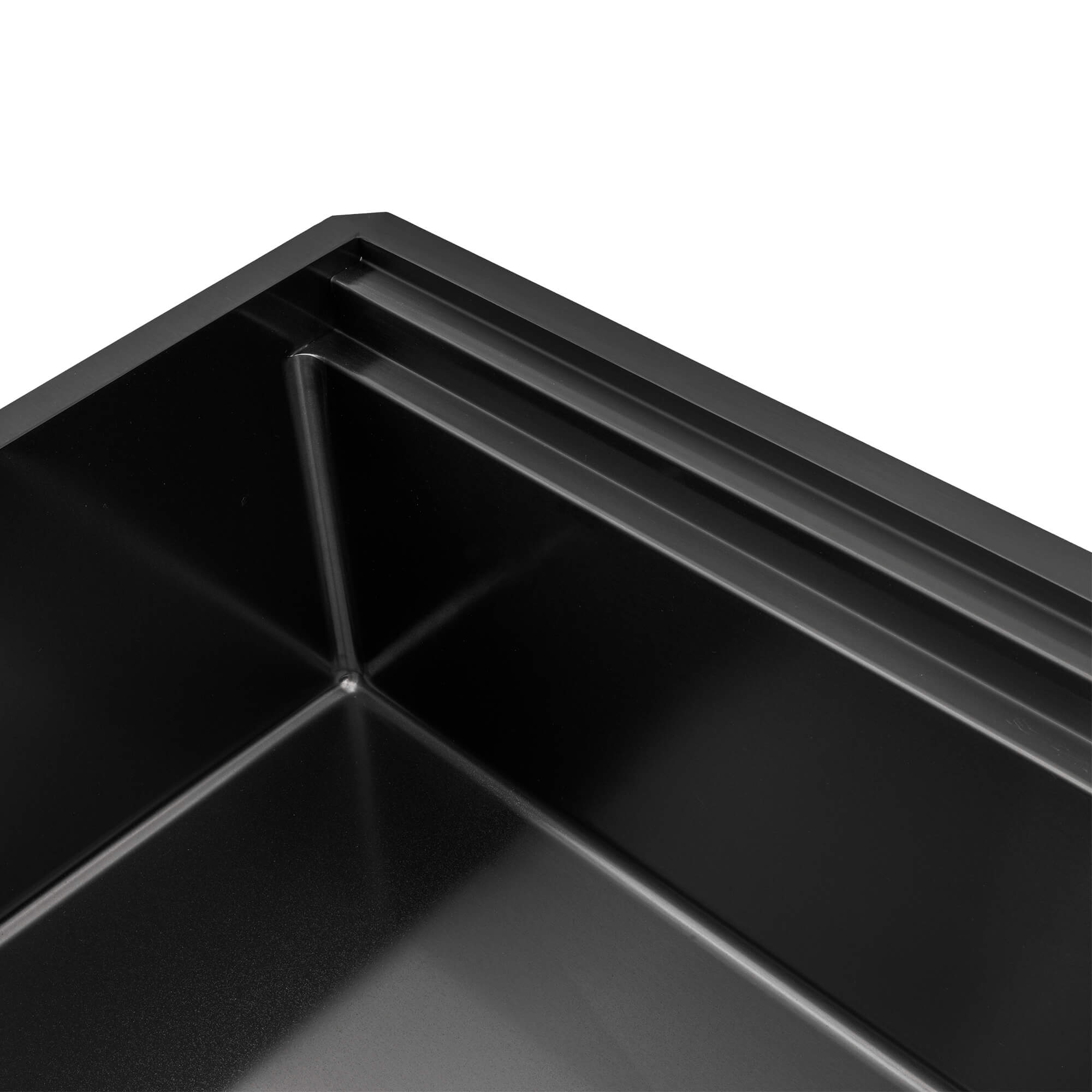 Dual-Tier Pro Ruvati 33-inch Gunmetal Black Stainless Steel Workstation Two-Tiered Ledge Kitchen Sink Undermount – Model# RVH6222BL