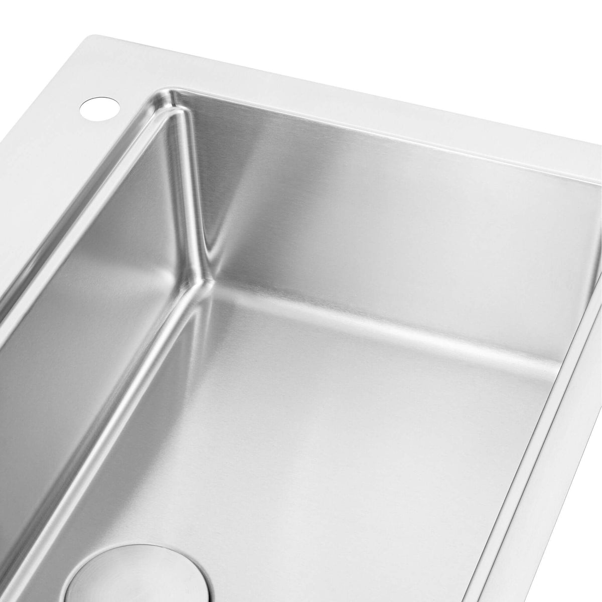 Ruvati 28 x 22 inch Drop-in Topmount Workstation Kitchen Sink 16 Gauge Stainless Steel Single Bowl – RVM5228