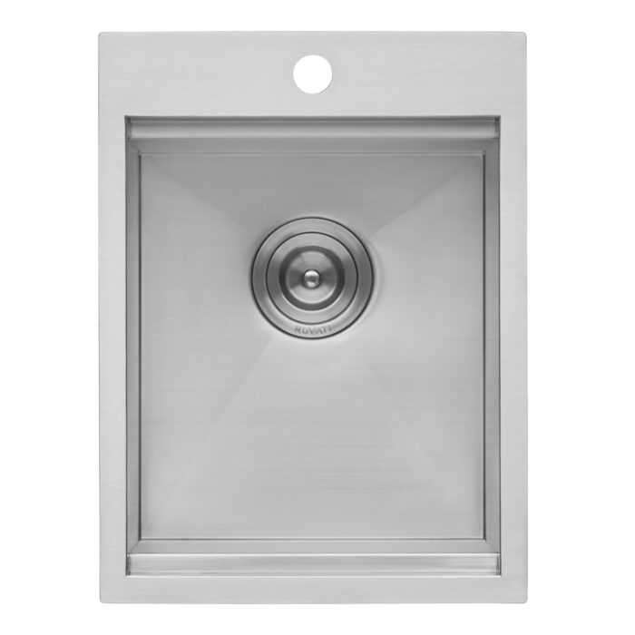Merino Ruvati 15" x 20" Marine Grade T-316 Workstation Top Mount RV Boat Outdoor Sink Stainless Steel – Model# RVQ5210