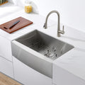 Oakland 30″ Zero Radius, Farmhouse 16 Gauge Stainless Steel Single Bowl Kitchen Sink Model# KSF302010S