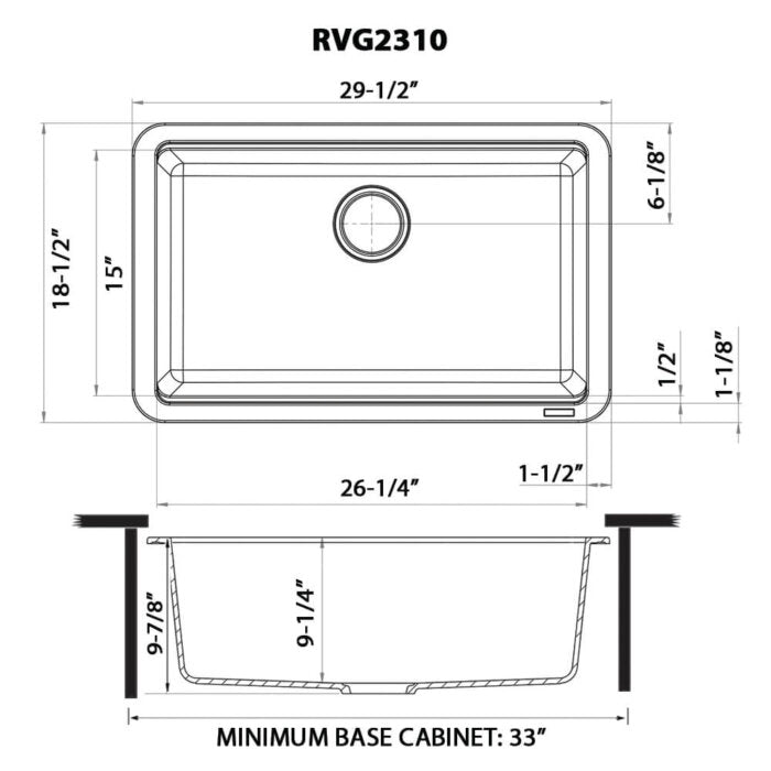 epiStage Model: RVG2310UG Ruvati 30-inch Granite Composite Quartz Workstation Urban Gray Undermount Kitchen Sink – RVG2310UG