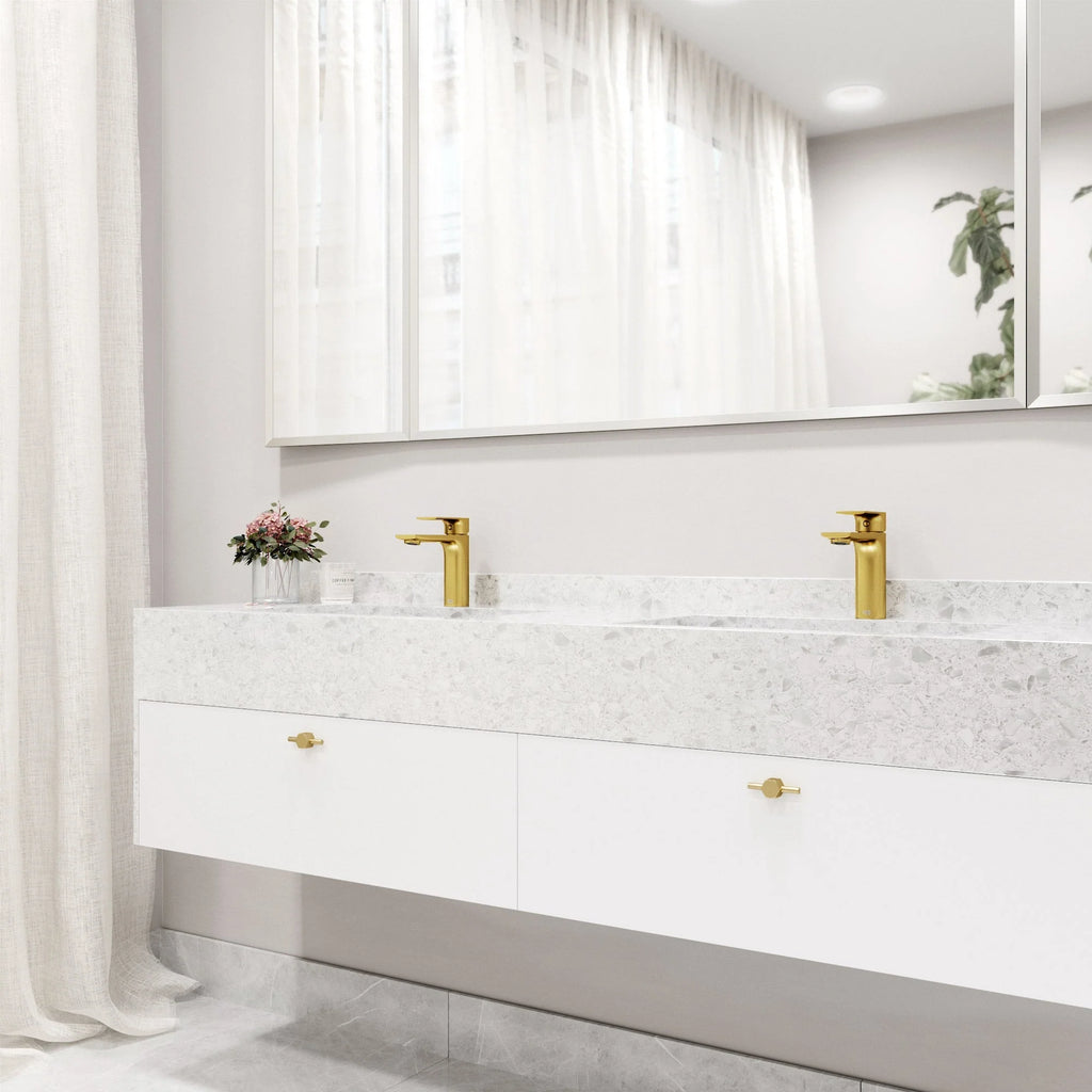 VIGO - Davidson Single Hole Single Lever Bathroom Faucet In Matte Brushed Gold Model# VG01043MG