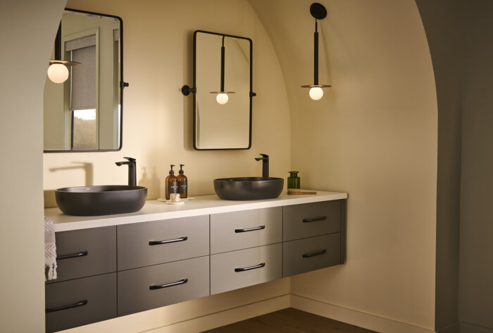 Canali Model: RVB2119BK Ruvati 19-inch Matte Black epiStone Solid Surface Modern Bathroom Vessel Sink – RVB2119BK