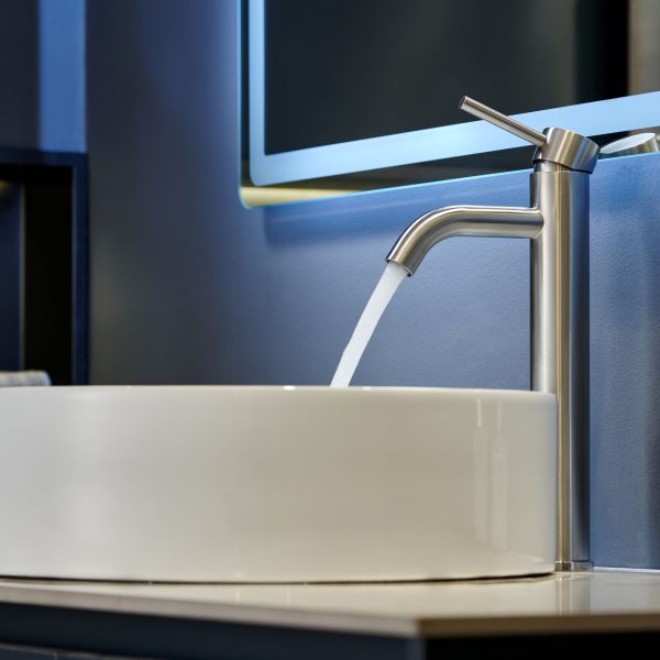 Oakland Single Handle Bathroom Sink Vessel Faucet with Pop Up Drain in Brushed Nickel Model# KSB1119BN