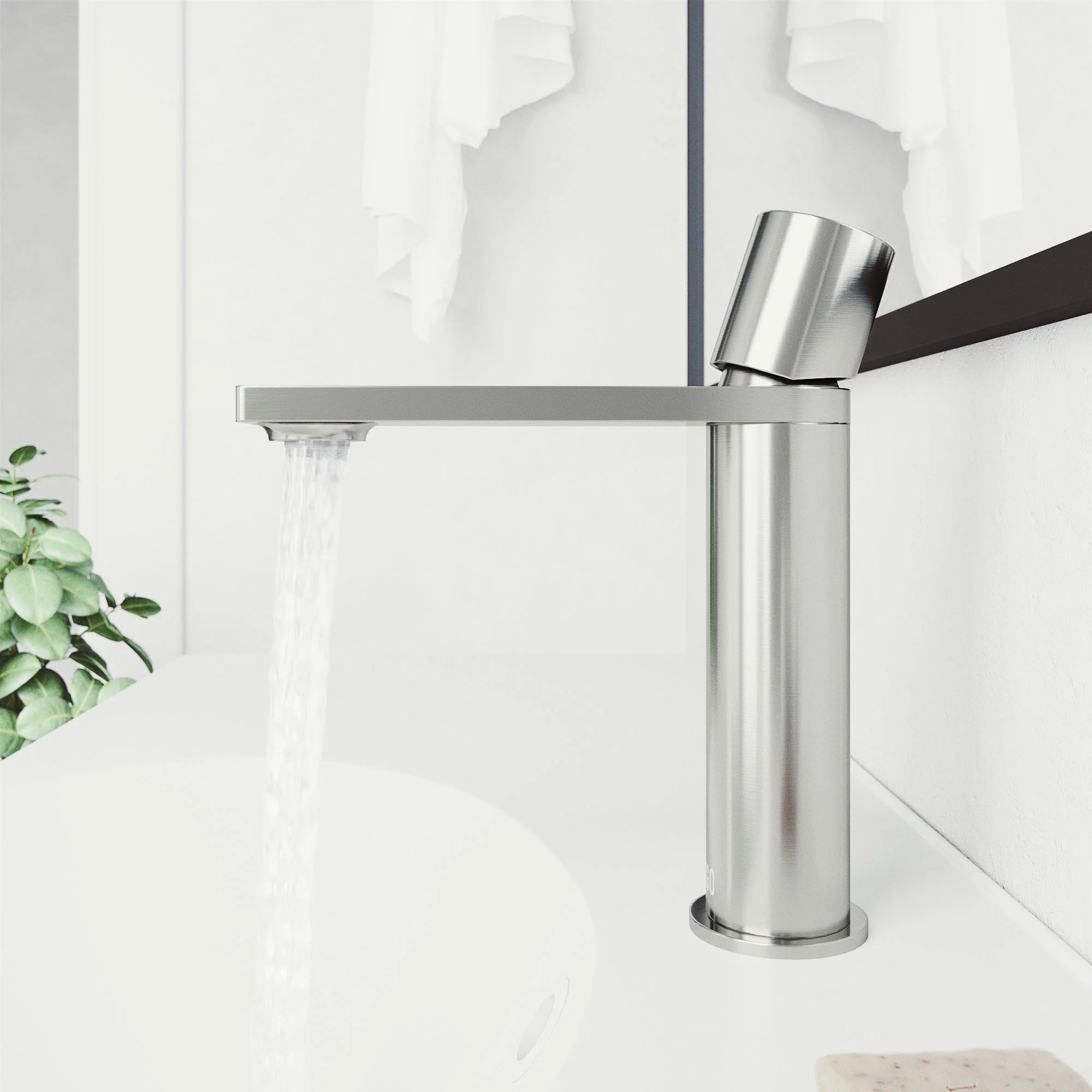 VIGO - Elan Single Hole Bathroom Faucet In Brushed Nickel Model# VG01045BN