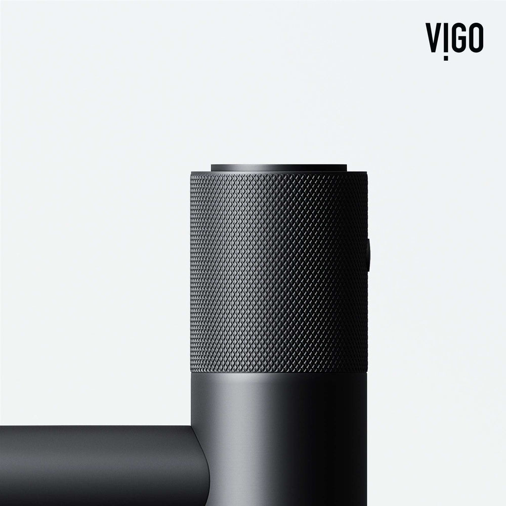 VIGO - Apollo Single Hole Bathroom Faucet In Matte Black Model# VG01048MB