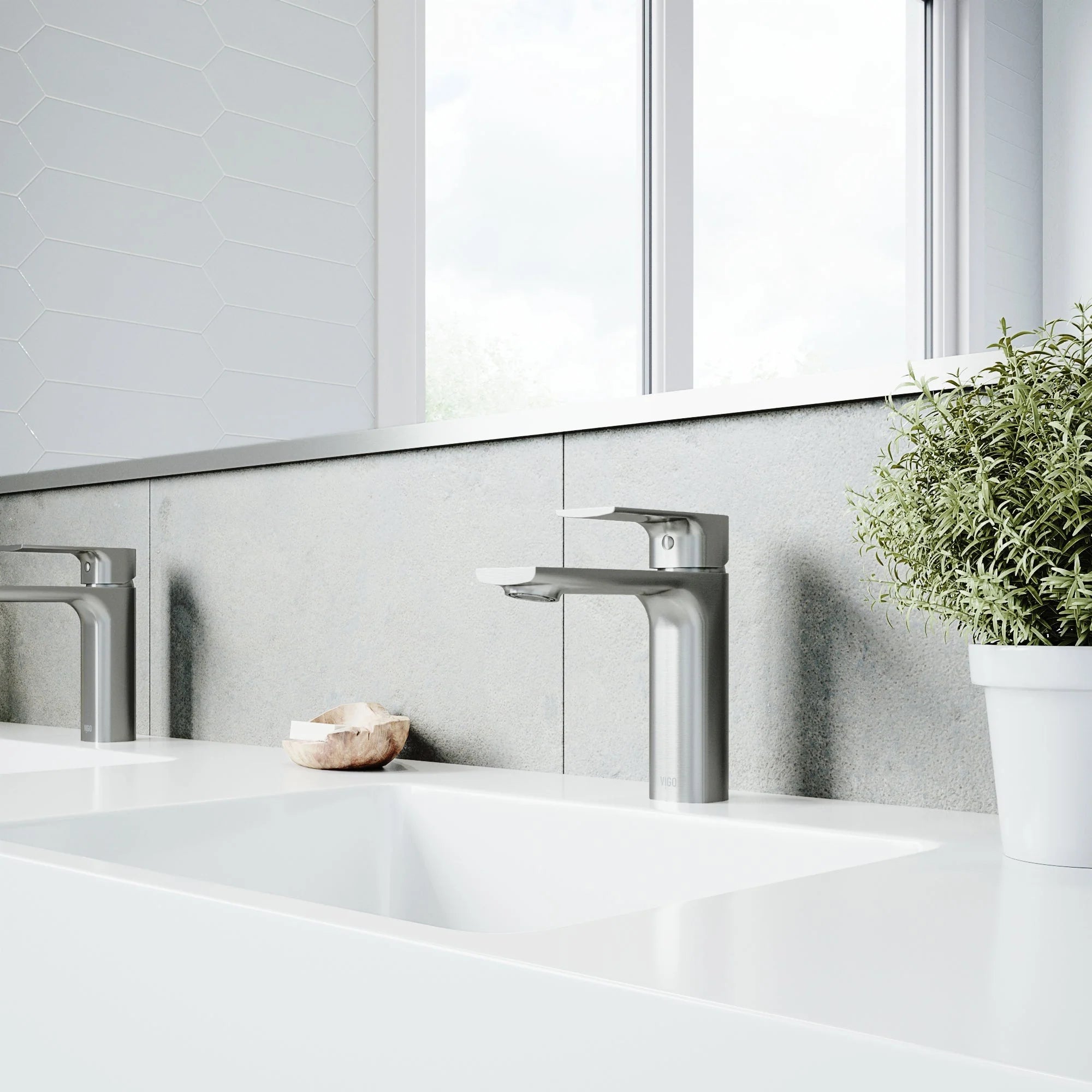 VIGO - Davidson Single Hole Single Lever Bathroom Faucet In Brushed Nickel Model# VG01043BN