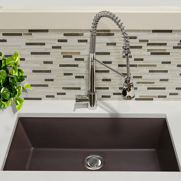 Nantucket Sinks -33" Undermount Granite Composite Sink In Brown Model# PR3320-BR-UM