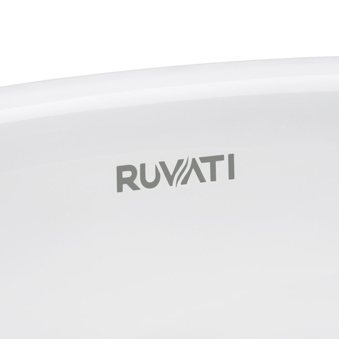 Krona Model: RVB0720 Ruvati 18 x 12-3/4 inch Undermount Bathroom Sink White Rectangular Porcelain Ceramic with Overflow – RVB0720