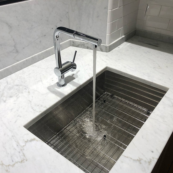 28" Pro Series Large Rectangle Single Bowl Undermount Zero Radius Stainless Steel Kitchen Sink, Model# ZR2818-8-16