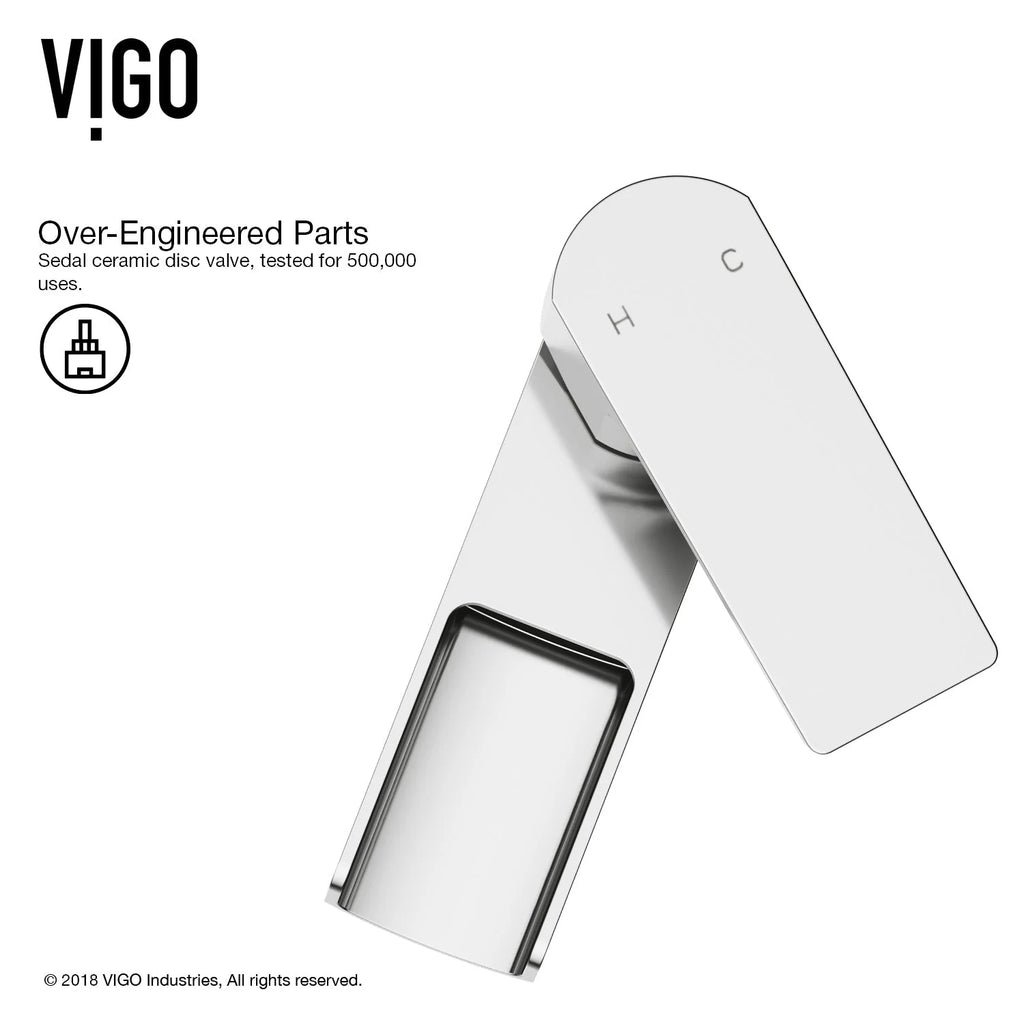 VIGO - Amada Single Hole Open Spout Bathroom Faucet&nbsp;In Chrome Finish Model# VG01042CH