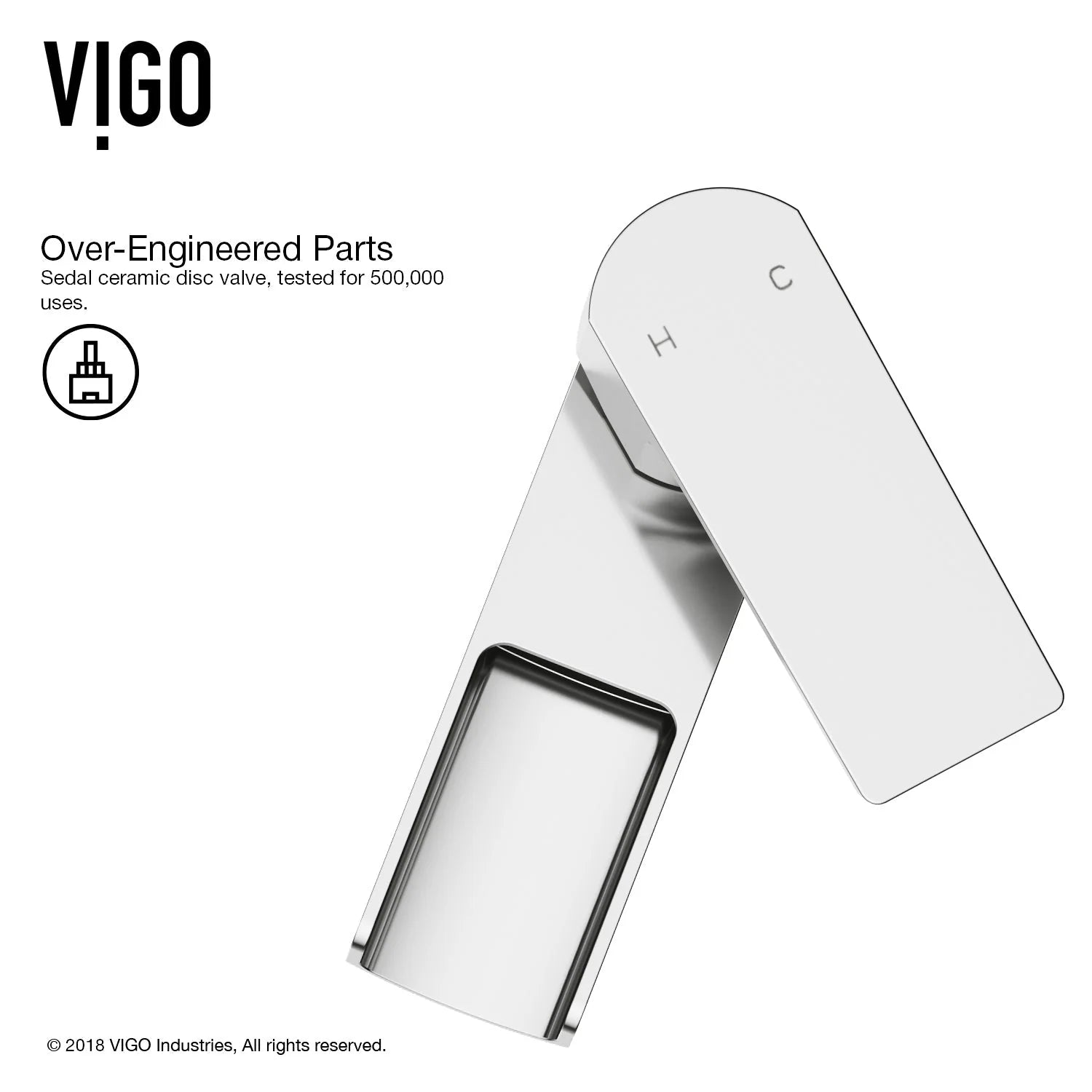 VIGO - Amada Single Hole Open Spout Bathroom Faucet&nbsp;In Chrome Finish Model# VG01042CH
