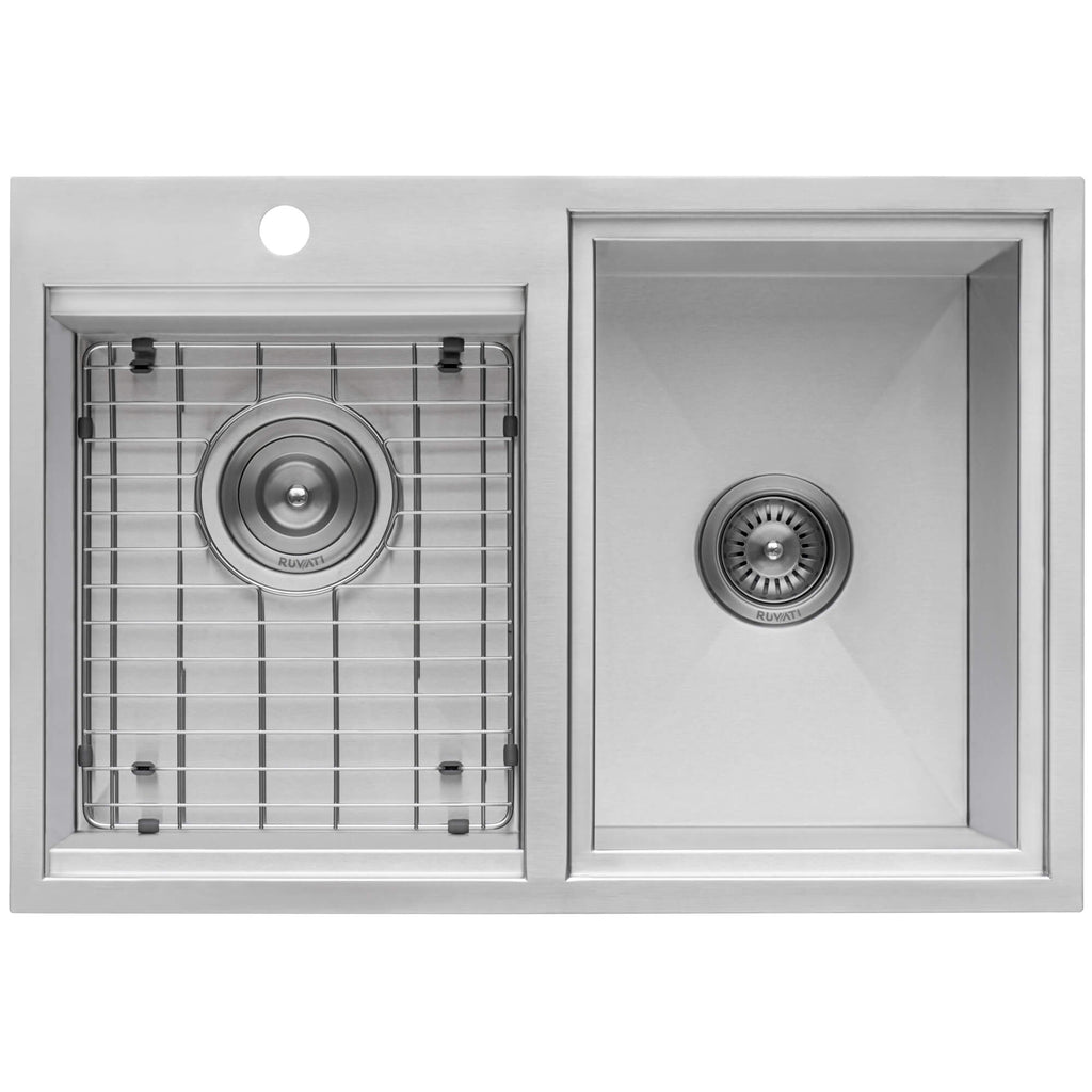 Merino Model: RVQ6290 Ruvati Insulated Ice Chest and Outdoor Sink 29 x 20 inch BBQ Workstation Topmount T-316 Stainless Steel – RVQ6290