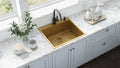 Terraza  Ruvati 25"Matte Gold Drop-in Top Mount Kitchen Sink Single Bowl – Model# RVH5007GG