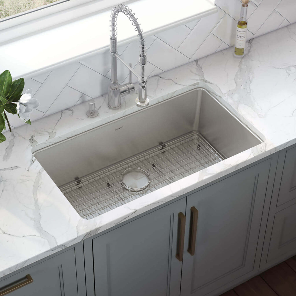 Modena Ruvati 27-inch Undermount Kitchen Sink 16 Gauge Stainless Steel Single Bowl Model# RVM5927