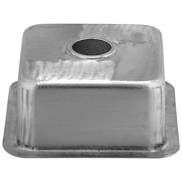 Nantucket Sinks - 16-1/2" Square Hammered Stainless Steel Undermount Bar/Prep Sink - In Matte Finish Model# SQRS-7MF