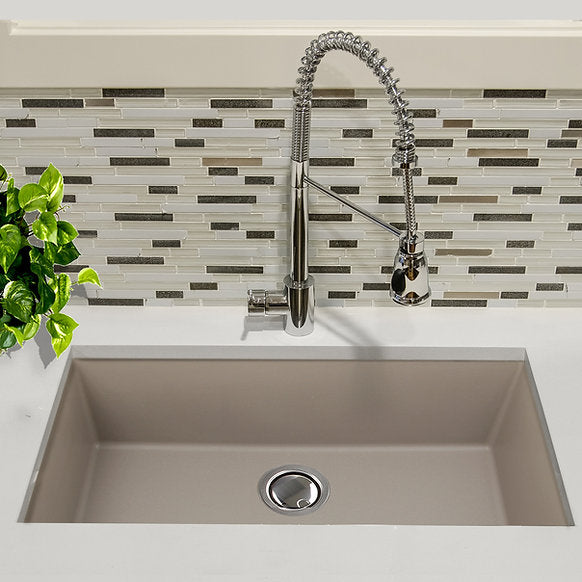 Nantucket Sinks -33" Undermount Granite Composite Sink In Truffle Color Model# PR3320-TR-UM