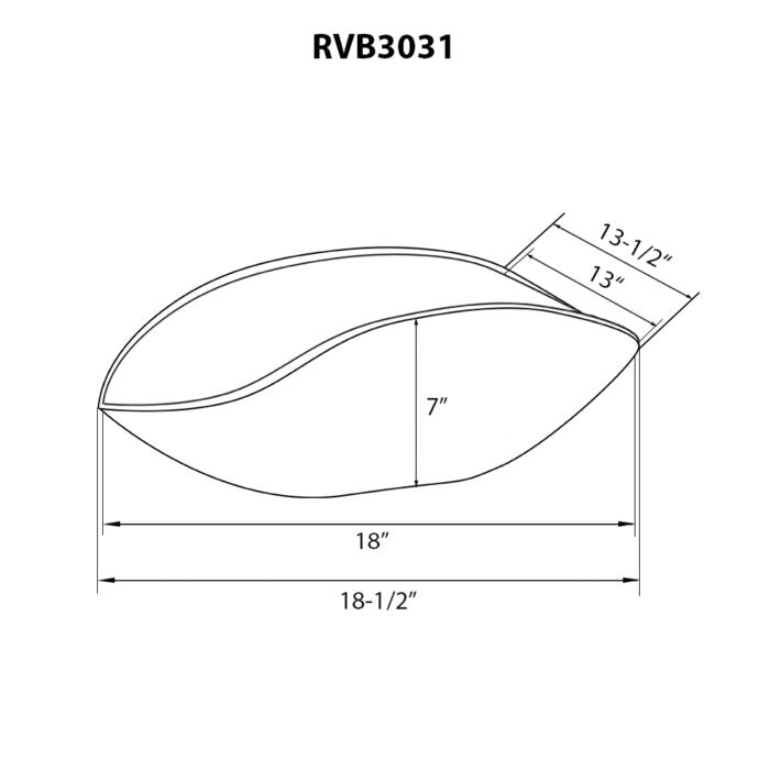 Murano Model: RVB3031 Ruvati 19 inch Murano Glass Art Vessel Seashell Decorative Pattern Bathroom Sink – Spira Luxe Pearl White – RVB3031