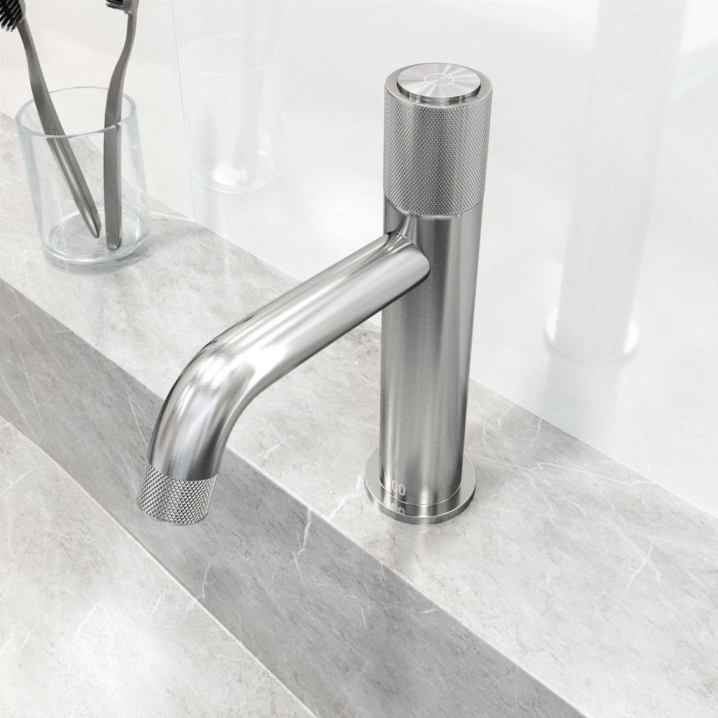 VIGO - Apollo Single Hole Bathroom Faucet In Brushed Nickel Model# VG01048BN