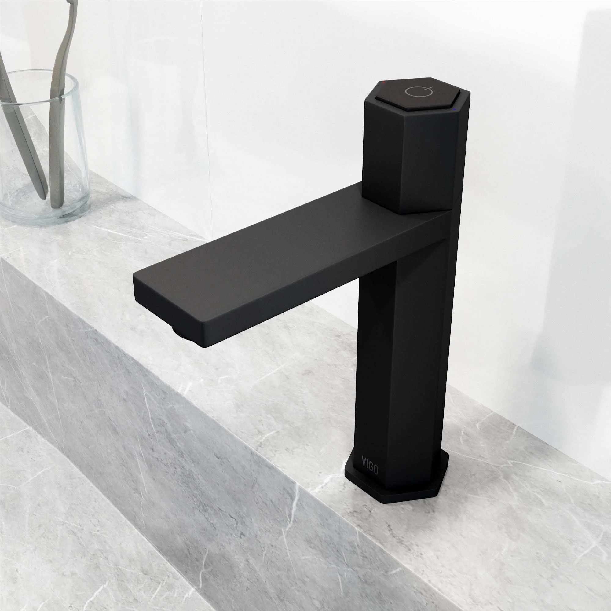 VIGO - Hart Nova Single Hole Bathroom Faucet In Matte Black Model# VG01053MB