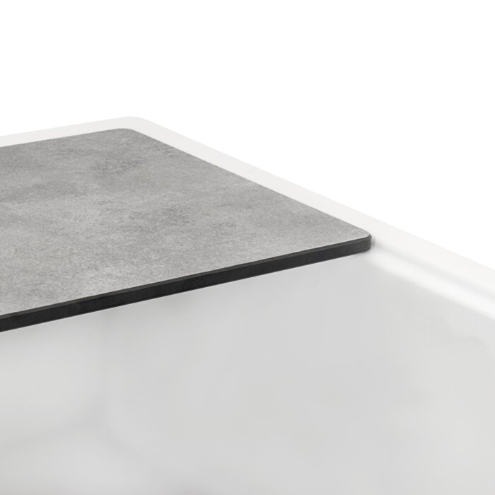 epiStage Ruvati 33" Granite Composite Workstation Undermount Kitchen Sink Single Bowl White – Model# RVG2302WH
