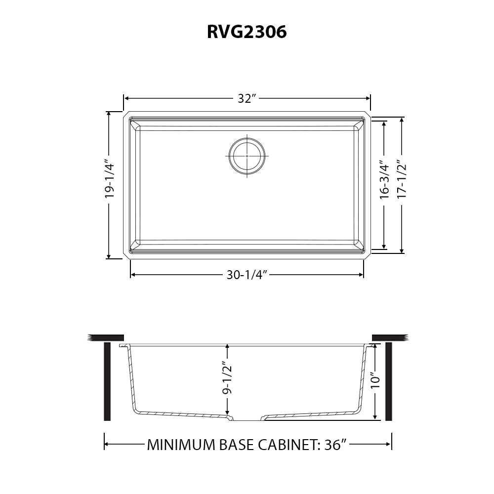 epiStage Model: RVG2306UG Ruvati 33-inch Undermount Workstation Granite Composite Quartz Kitchen Sink Urban Gray – RVG2306UG