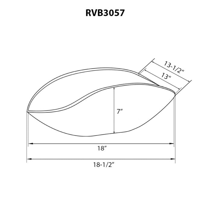 Murano Model: RVB3057 Ruvati 19 inch Murano Glass Art Vessel Seashell Decorative Pattern Bathroom Sink – Chestnut Brown – RVB3057
