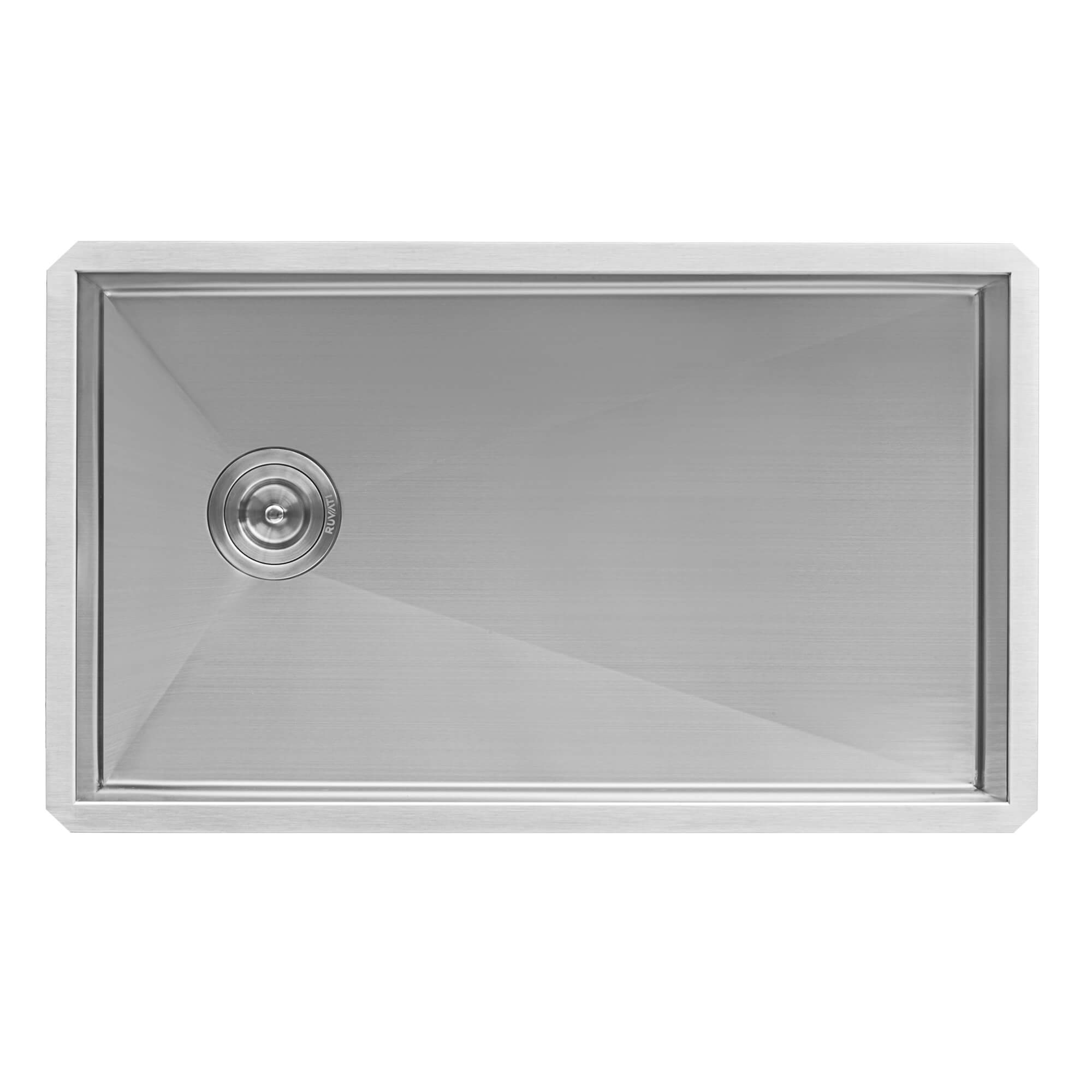 Tribeca Ruvati 32-inch Slope Bottom Offset Drain Reversible Kitchen Sink Undermount 16 Gauge Stainless Steel – Model # RVH7490