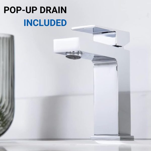 Oakland Single Handle 1 Hole Bathroom Sink Faucet with Pop Up Drain Model# KSB1112C