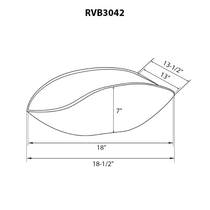 Murano Model: RVB3042 Ruvati 19 inch Murano Glass Art Vessel Seashell Decorative Pattern Bathroom sink – Celestial Blue – RVB3042