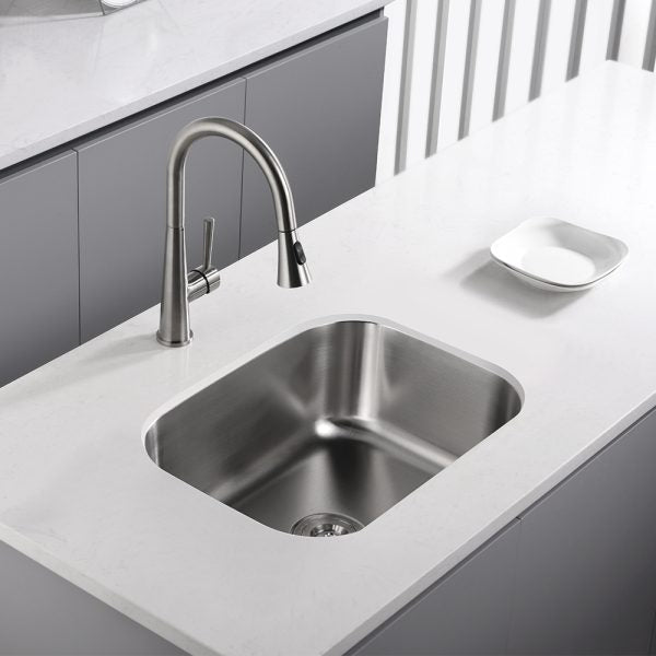 Oakland 16 Gauge 23″ Undermount Stainless Steel Single Bowl Kitchen Sink Model# KSU23189T