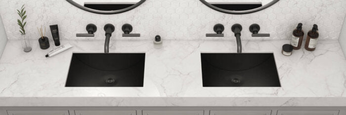 Ariaso  Ruvati 16" x 13" Gunmetal Black Undermount Bathroom Sink Stainless Steel – Model# RVH6106BL