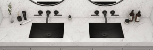 Ariaso  Ruvati 16" x 13" Gunmetal Black Undermount Bathroom Sink Stainless Steel – Model# RVH6106BL