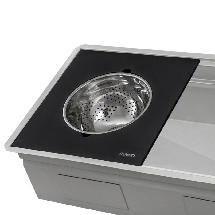 Dual-Tier Nova Model: RVH8254 Ruvati 33-inch Workstation Dual Tier Nova Double Bowl Low Divide Undermount Stainless Steel Kitchen Sink – RVH8254